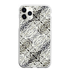 Чехол iPhone 11 Pro матовый Черно-белые складки, цвет: 3D-белый