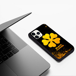 Чехол iPhone 11 Pro матовый Black Clover - gold gradient, цвет: 3D-черный — фото 2