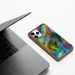 Чехол iPhone 11 Pro матовый Color pattern, цвет: 3D-коричневый — фото 2