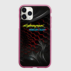 Чехол iPhone 11 Pro матовый Cyberpunk 2077 phantom liberty, цвет: 3D-малиновый