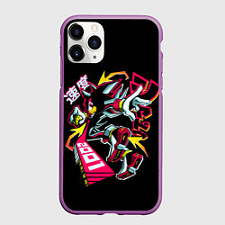 Чехол iPhone 11 Pro матовый Шэдоу - Sonic, цвет: 3D-фиолетовый