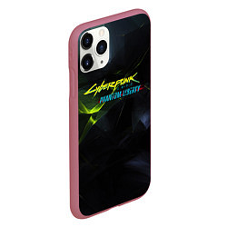 Чехол iPhone 11 Pro матовый Сyberpunk 2077 phantom liberty, цвет: 3D-малиновый — фото 2