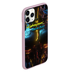 Чехол iPhone 11 Pro матовый Киберпанк 2077 призрачная свобода неоновый торс, цвет: 3D-розовый — фото 2