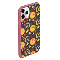 Чехол iPhone 11 Pro матовый Пицца из печи, цвет: 3D-малиновый — фото 2