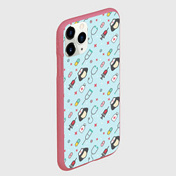Чехол iPhone 11 Pro матовый Nurse doctor, цвет: 3D-малиновый — фото 2