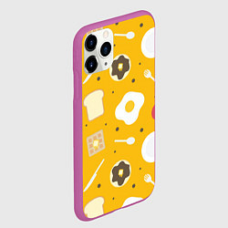 Чехол iPhone 11 Pro матовый Вкусный завтрак, цвет: 3D-фиолетовый — фото 2
