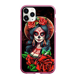 Чехол iPhone 11 Pro матовый Паломница - La Peregrina, цвет: 3D-малиновый