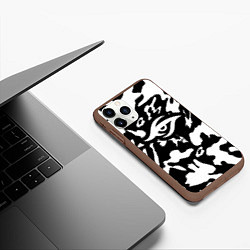 Чехол iPhone 11 Pro матовый Форма Team Secret абстракт, цвет: 3D-коричневый — фото 2