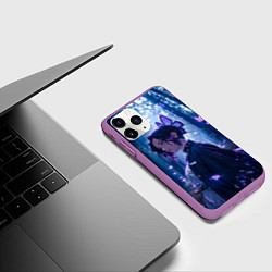 Чехол iPhone 11 Pro матовый Шинобу Кочо из Клинка, цвет: 3D-фиолетовый — фото 2