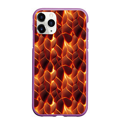 Чехол iPhone 11 Pro матовый Огненная мозаичная текстура