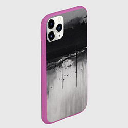 Чехол iPhone 11 Pro матовый Текучая смола, цвет: 3D-фиолетовый — фото 2