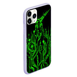 Чехол iPhone 11 Pro матовый Кислотный Киберпанк-модерн, цвет: 3D-светло-сиреневый — фото 2