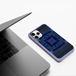 Чехол iPhone 11 Pro матовый Кубические волны, цвет: 3D-светло-сиреневый — фото 2