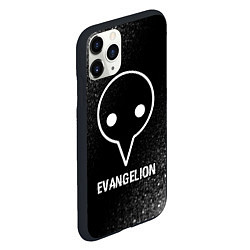 Чехол iPhone 11 Pro матовый Evangelion glitch на темном фоне, цвет: 3D-черный — фото 2