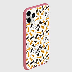 Чехол iPhone 11 Pro матовый Шахматные фигуры - Chess, цвет: 3D-малиновый — фото 2