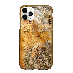 Чехол iPhone 11 Pro матовый Скалистая поверхность, цвет: 3D-коричневый
