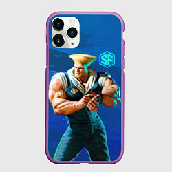Чехол iPhone 11 Pro матовый Street Fighter 6: Guile, цвет: 3D-фиолетовый