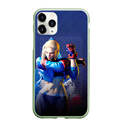 Чехол iPhone 11 Pro матовый Street Fighter 6: Cammy, цвет: 3D-салатовый
