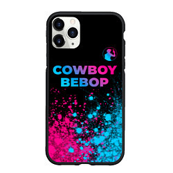 Чехол iPhone 11 Pro матовый Cowboy Bebop - neon gradient: символ сверху, цвет: 3D-черный