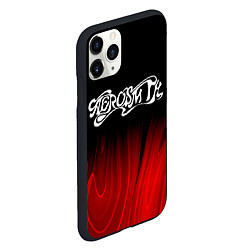 Чехол iPhone 11 Pro матовый Aerosmith red plasma, цвет: 3D-черный — фото 2