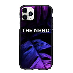 Чехол iPhone 11 Pro матовый The Neighbourhood neon monstera, цвет: 3D-черный