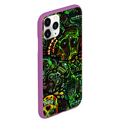 Чехол iPhone 11 Pro матовый Мексиканские призраки, цвет: 3D-фиолетовый — фото 2