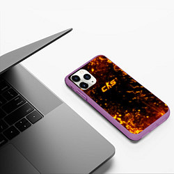 Чехол iPhone 11 Pro матовый Fire CS2, цвет: 3D-фиолетовый — фото 2