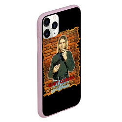 Чехол iPhone 11 Pro матовый Kurt Cobain 1967 - 1994, цвет: 3D-розовый — фото 2