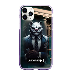Чехол iPhone 11 Pro матовый Payday 3 white bear, цвет: 3D-светло-сиреневый