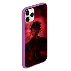 Чехол iPhone 11 Pro матовый Танджиро танец бога огня, цвет: 3D-фиолетовый — фото 2