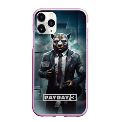 Чехол iPhone 11 Pro матовый Pay day 3 bulldog, цвет: 3D-розовый