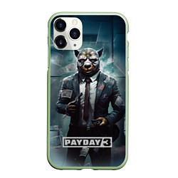 Чехол iPhone 11 Pro матовый Pay day 3 bulldog, цвет: 3D-салатовый