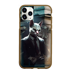 Чехол iPhone 11 Pro матовый Payday 3 cat bank, цвет: 3D-коричневый