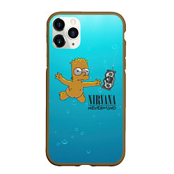 Чехол iPhone 11 Pro матовый Nirvana - Simpson, цвет: 3D-коричневый