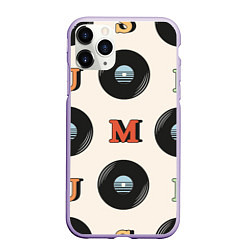 Чехол iPhone 11 Pro матовый Виниловое ретро, цвет: 3D-светло-сиреневый