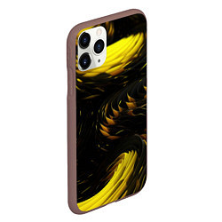 Чехол iPhone 11 Pro матовый Gold black, цвет: 3D-коричневый — фото 2