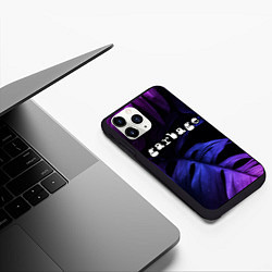 Чехол iPhone 11 Pro матовый Garbage neon monstera, цвет: 3D-черный — фото 2