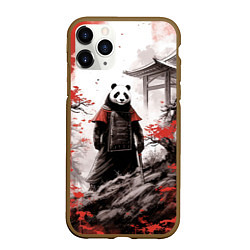 Чехол iPhone 11 Pro матовый Panda samurai, цвет: 3D-коричневый