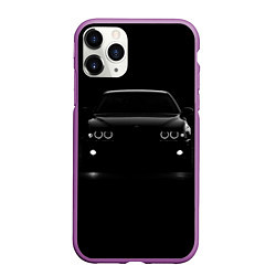 Чехол iPhone 11 Pro матовый BMW in the dark, цвет: 3D-фиолетовый