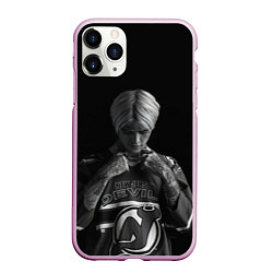 Чехол iPhone 11 Pro матовый Lil Peep in the dark, цвет: 3D-розовый