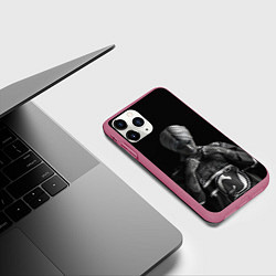 Чехол iPhone 11 Pro матовый Lil Peep in the dark, цвет: 3D-малиновый — фото 2