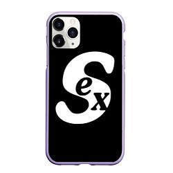 Чехол iPhone 11 Pro матовый SEX надпись, цвет: 3D-светло-сиреневый