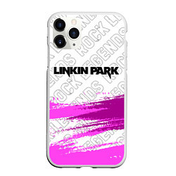 Чехол iPhone 11 Pro матовый Linkin Park rock legends: символ сверху