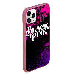 Чехол iPhone 11 Pro матовый Blackpink - neon, цвет: 3D-малиновый — фото 2