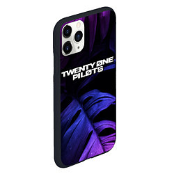 Чехол iPhone 11 Pro матовый Twenty One Pilots neon monstera, цвет: 3D-черный — фото 2