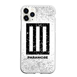 Чехол iPhone 11 Pro матовый Paramore с потертостями на светлом фоне