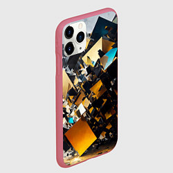 Чехол iPhone 11 Pro матовый Кубический взрывной импульс, цвет: 3D-малиновый — фото 2
