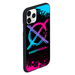 Чехол iPhone 11 Pro матовый CreepyPasta - neon gradient, цвет: 3D-черный — фото 2