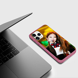 Чехол iPhone 11 Pro матовый Blackpink Jennie Kim, цвет: 3D-малиновый — фото 2