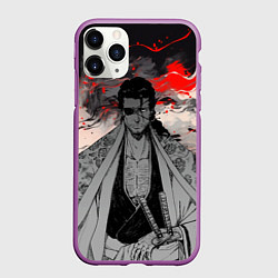 Чехол iPhone 11 Pro матовый Самурай Сюнсуй Кьёраку - Блич, цвет: 3D-фиолетовый